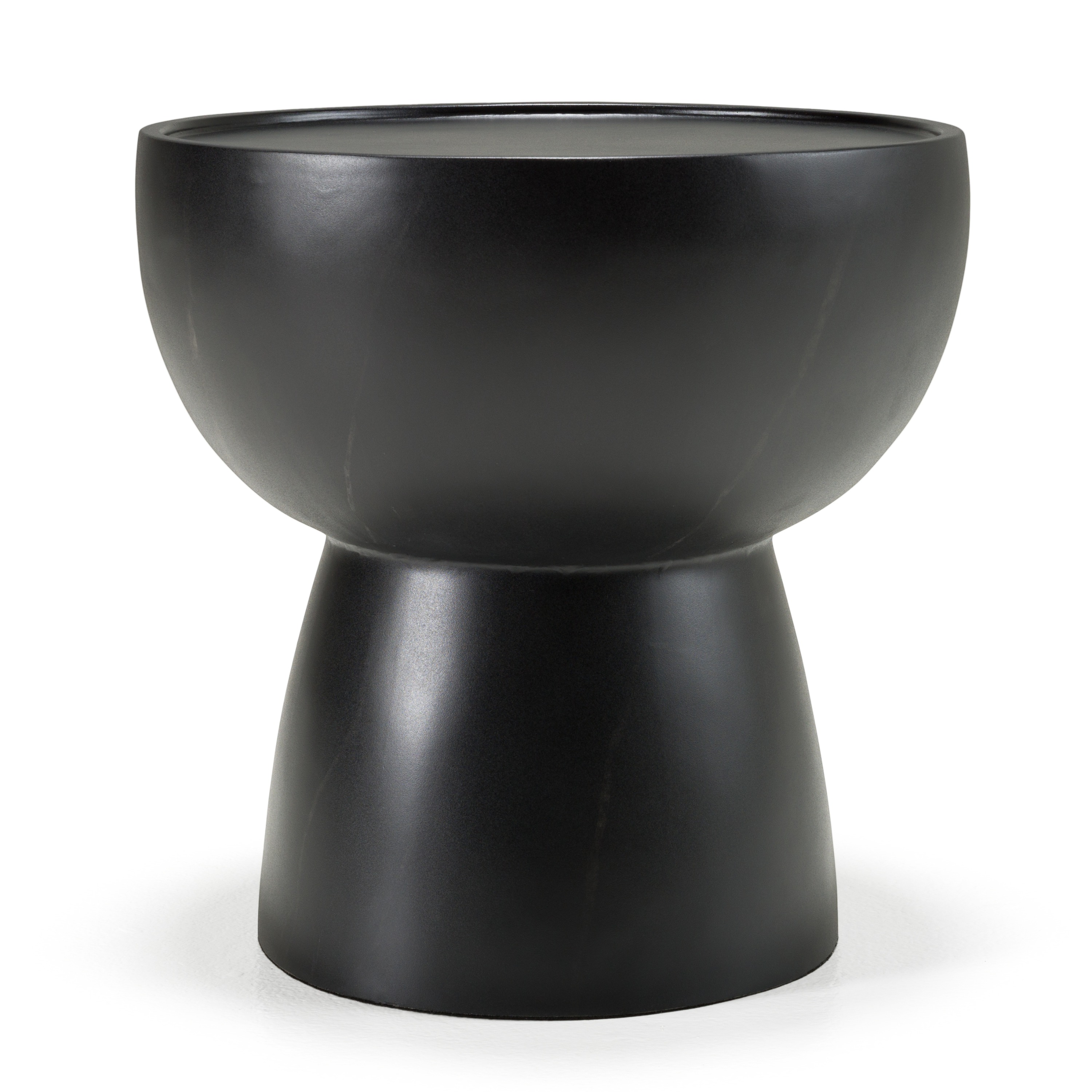 LA Furniture Akron Modern Black & White Faux Marble Round End Table VGVC-ET25099 Contemporary Style by Vig Furnitrue Number 82694 Catch Home Goods