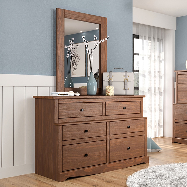 Furniture Of America Stavros Rustic Mahogany Dresser Model AM7002MH-D