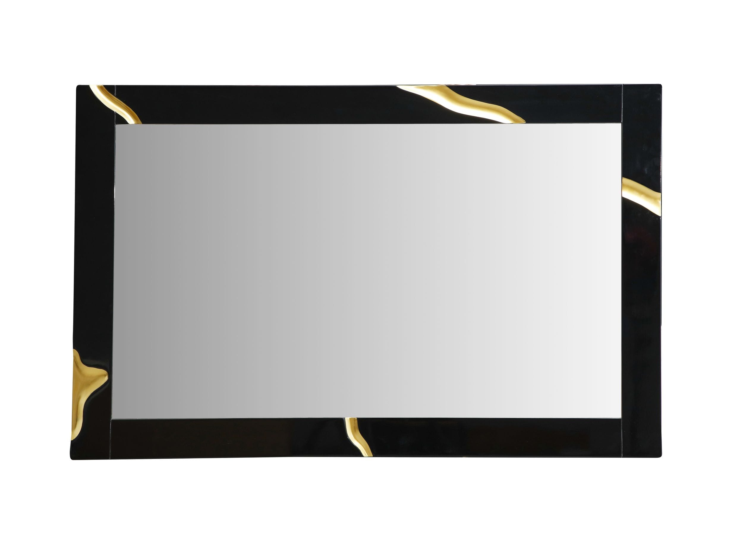 LA Furniture Aspen Modern Black Mirror VGVCJ1801-M-BLK-MIR Contemporary Style by Vig Furnitrue Number 78802 Catch Home Goods