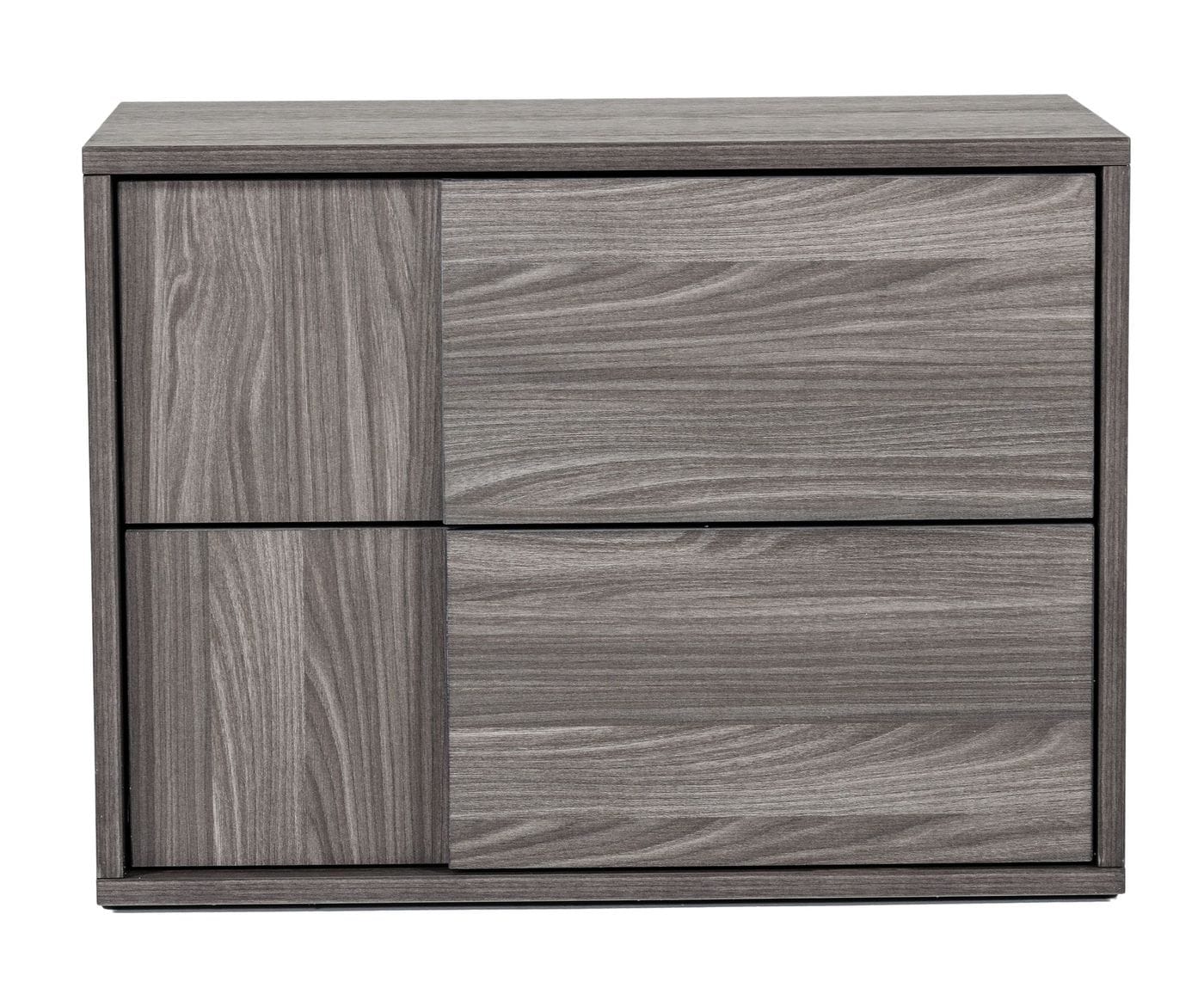 LA Furniture Asus Italian Modern Elm Grey Nightstand VGACASUS-NS-GRY-3 Contemporary Style by Vig Furnitrue Number 76496 Catch Home Goods