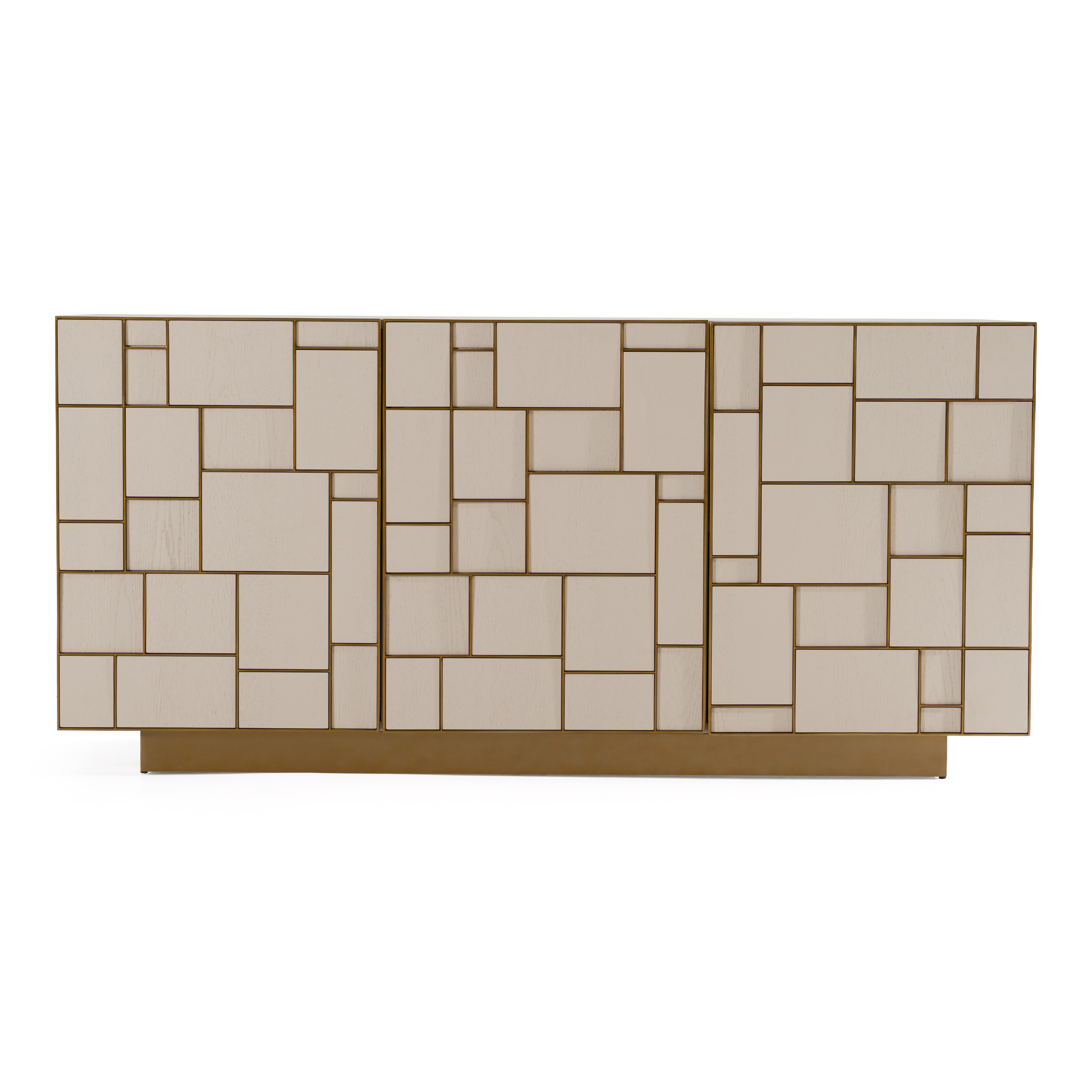 LA Furniture Auer Mid-Century Modern Cream Ash + Gold Buffet VGGMW-1603A-CRM Contemporary Style by Vig Furnitrue Number 81021 Catch Home Goods
