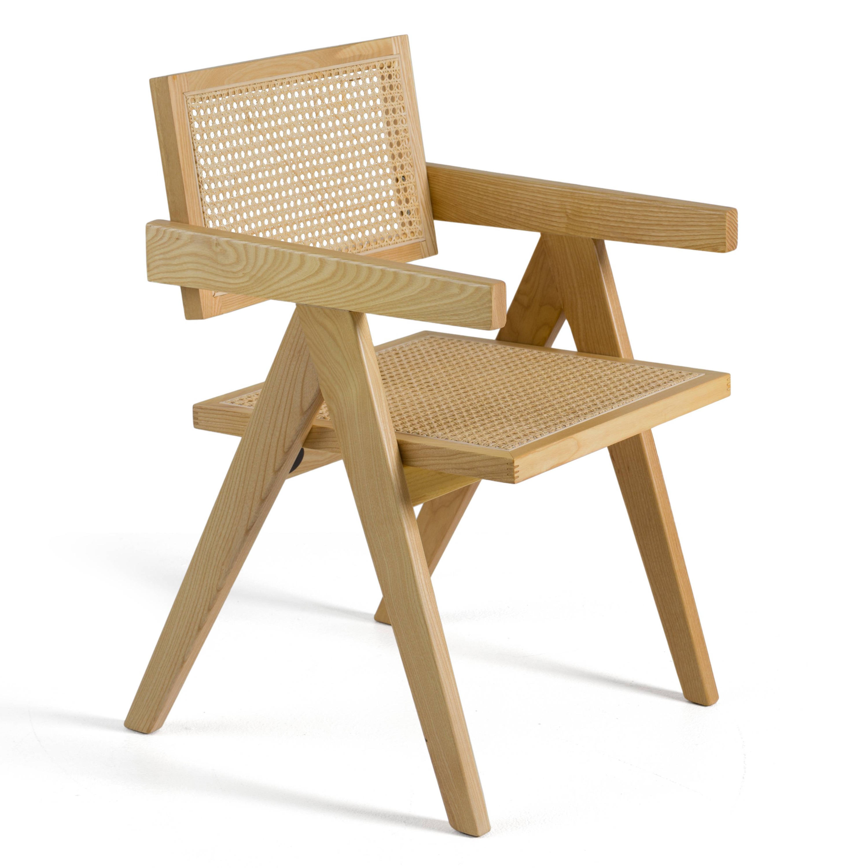 LA Furniture Aurora Modern Light Rattan and Natural Ash Dining ArmÑÂhair VGCS-ACH-21026 Contemporary Style by Vig Furnitrue Number 79735 Catch Home Goods