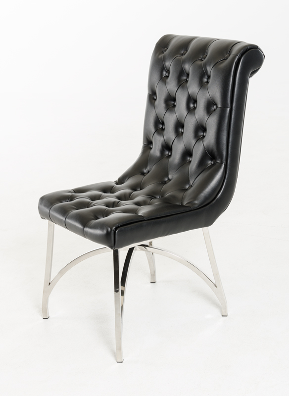 LA Furniture Silvie Modern Black Leatherette Dining Chair VGVCB8351-BLK Contemporary Style by Vig Furnitrue Number 70009 Catch Home Goods