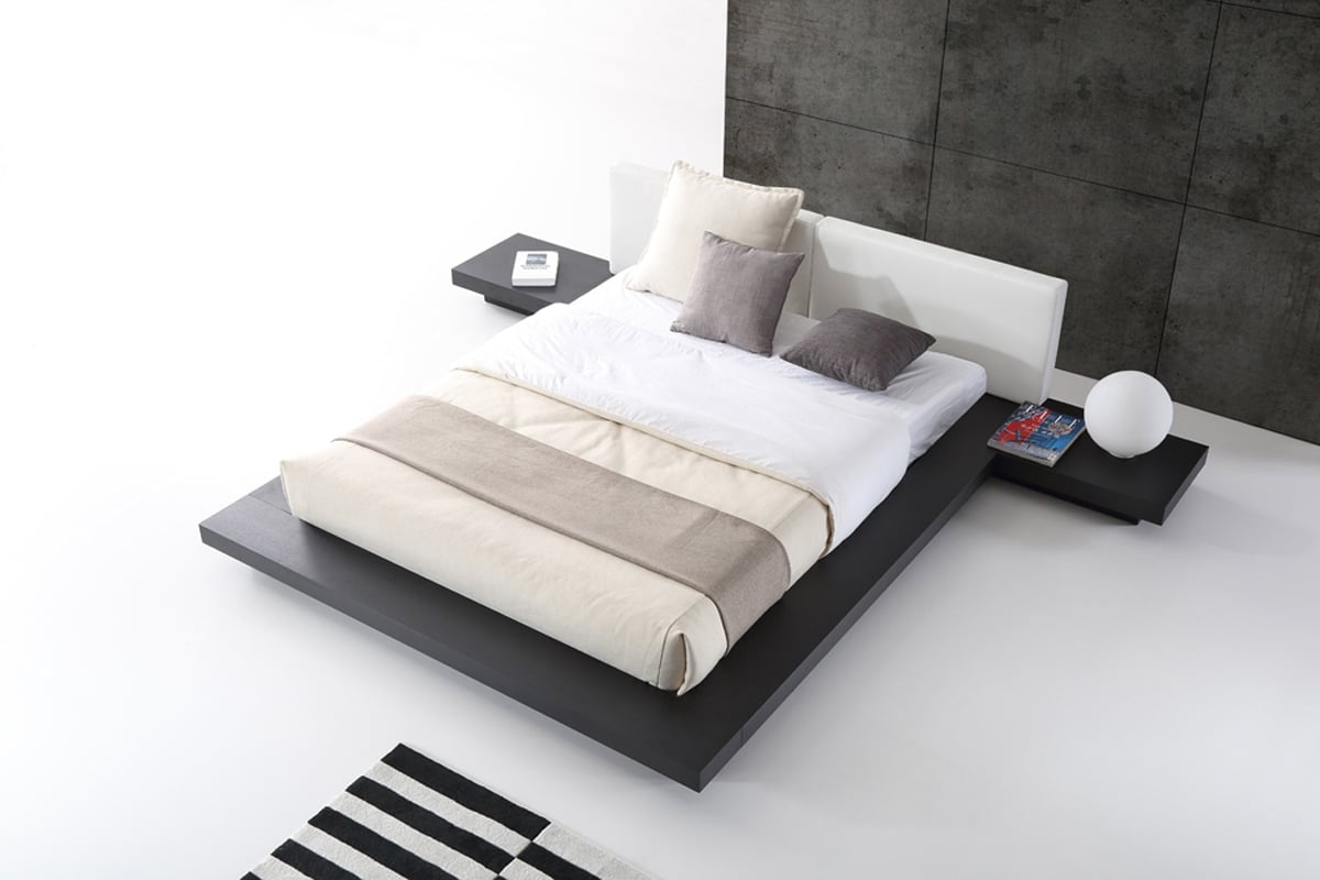 LA Furniture Eastern King Opal Modern Wenge & White Platform Bed VGVCBD855-WGEWHT-EK Contemporary Style by Vig Furnitrue Number 73483A Catch Home Goods