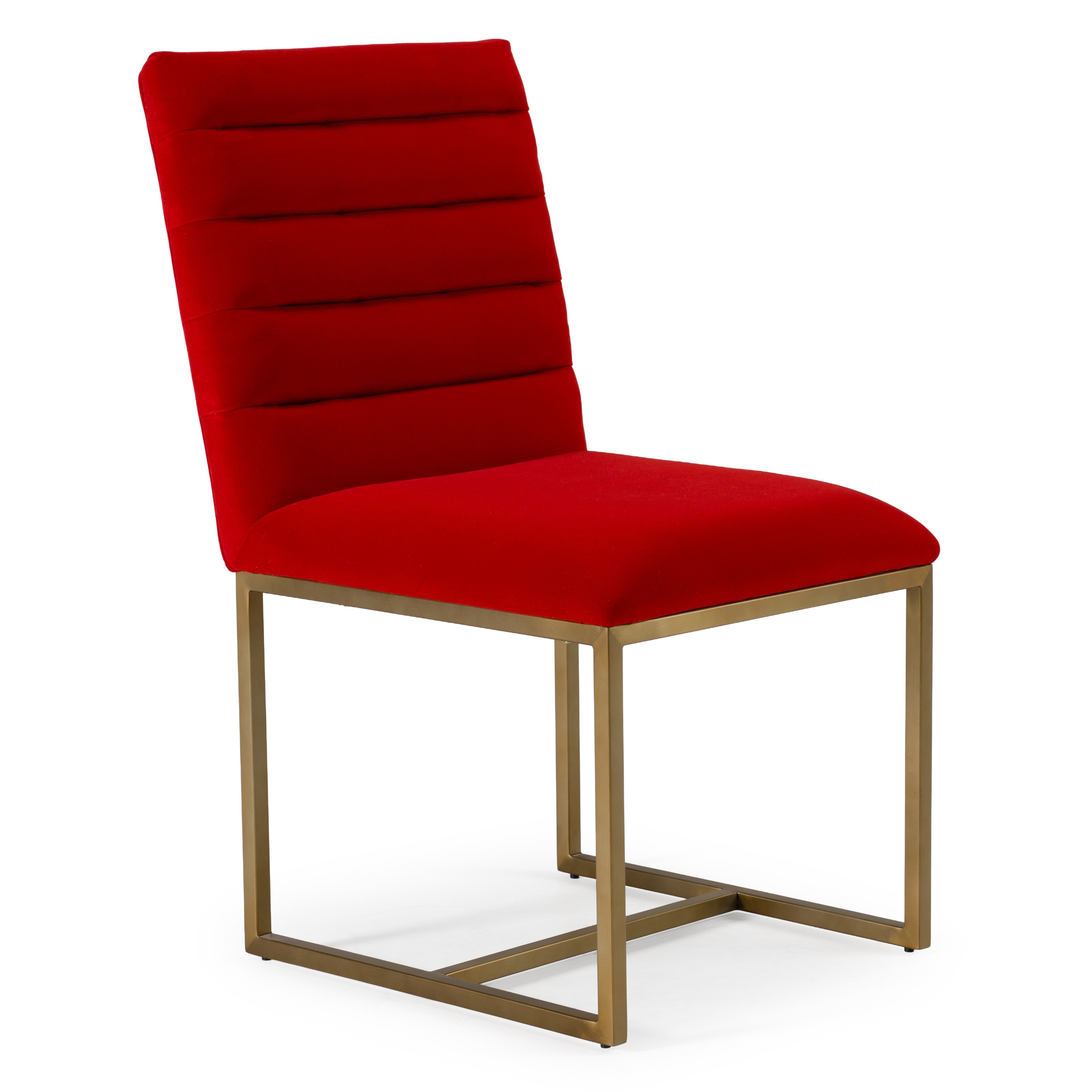 LA Furniture Barker Modern Burnt Orange & Brush Gold Dining Chair (Set of 2) VGGMDC-1251A-ORG Contemporary Style by Vig Furnitrue Number 78095Z Catch Home Goods