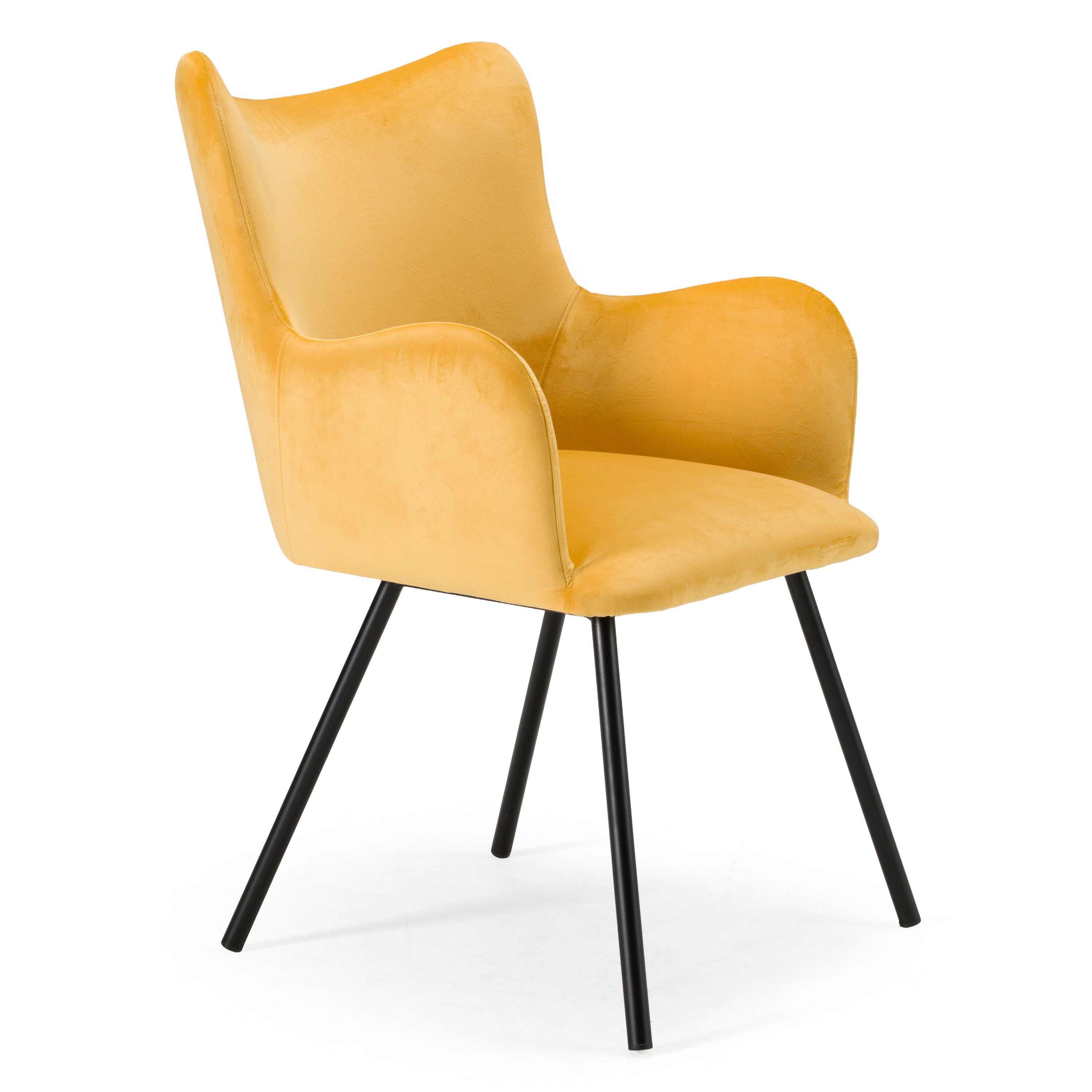LA Furniture Barrett Modern Yellow Velvet Dining Chair VGYFDC1040-YEL-DC Contemporary Style by Vig Furnitrue Number 78623 Catch Home Goods