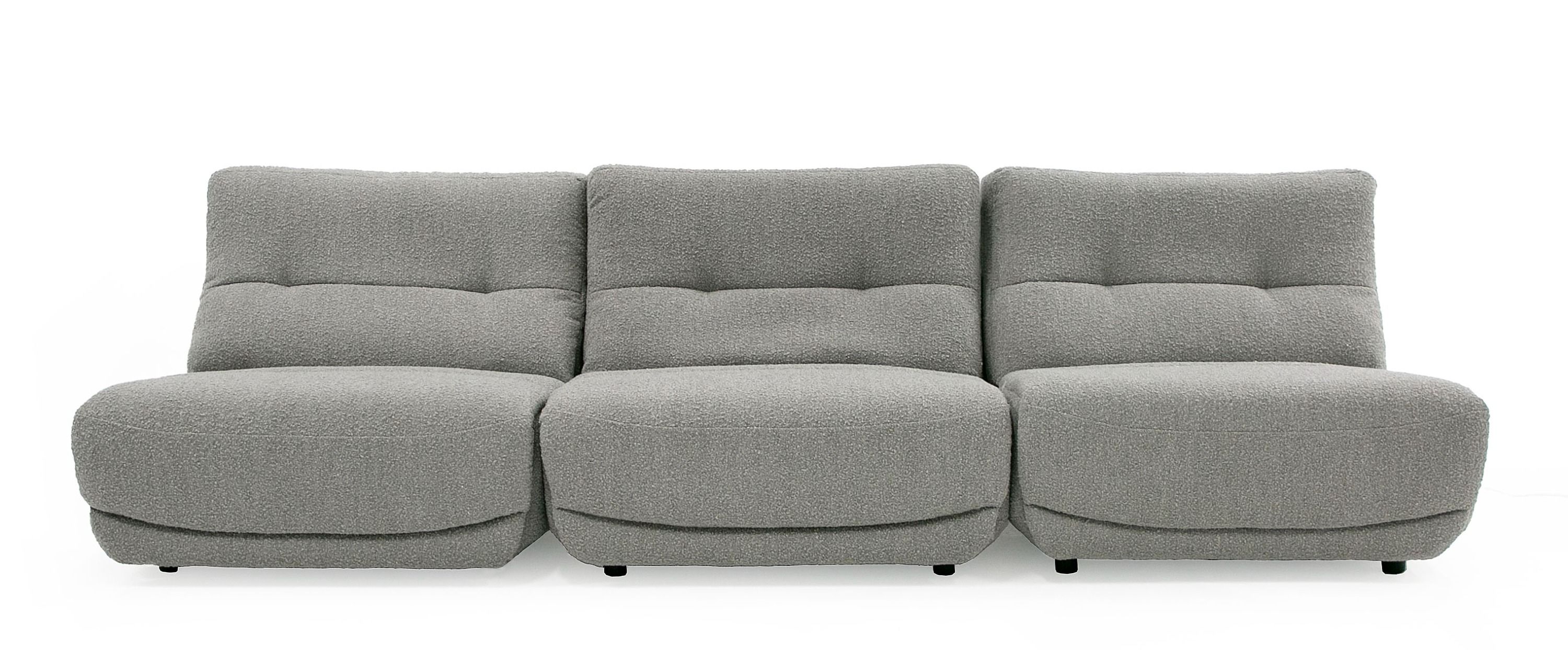 LA Furniture Basil Modern Grey Fabric Large Sofa With 3 Electric Recliners VGSX-BASIL-GRY-3PC Contemporary Style by Vig Furnitrue Number 81327 Catch Home Goods