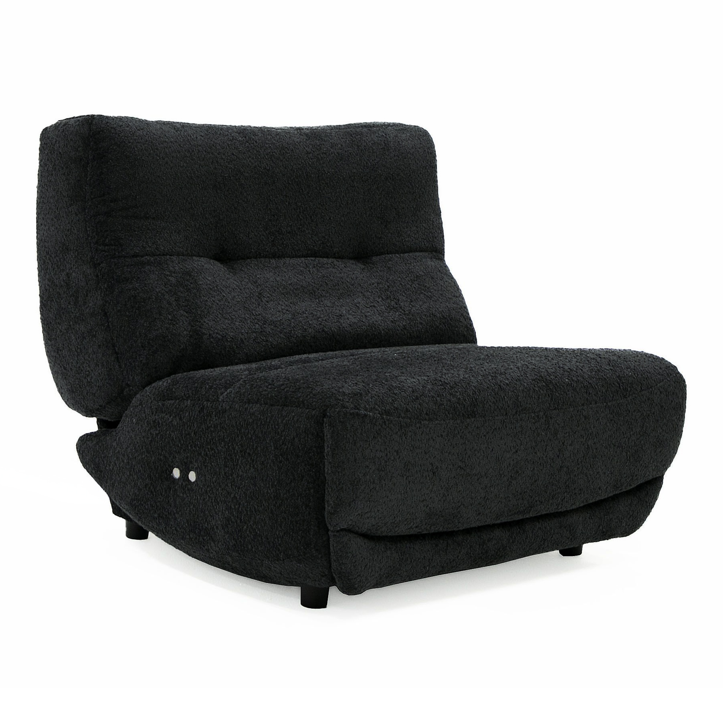 LA Furniture Basil Modern Black Fabric Small Electric Recliner Chair VGSX-22056-RCLNR-SML-EMBONY Contemporary Style by Vig Furnitrue Number 80838 Catch Home Goods