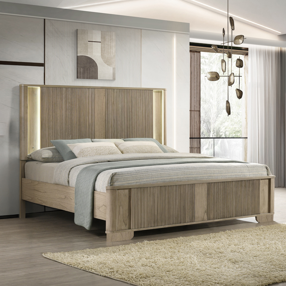 Acme Lakkari Queen Bed with LED Model BD04872Q