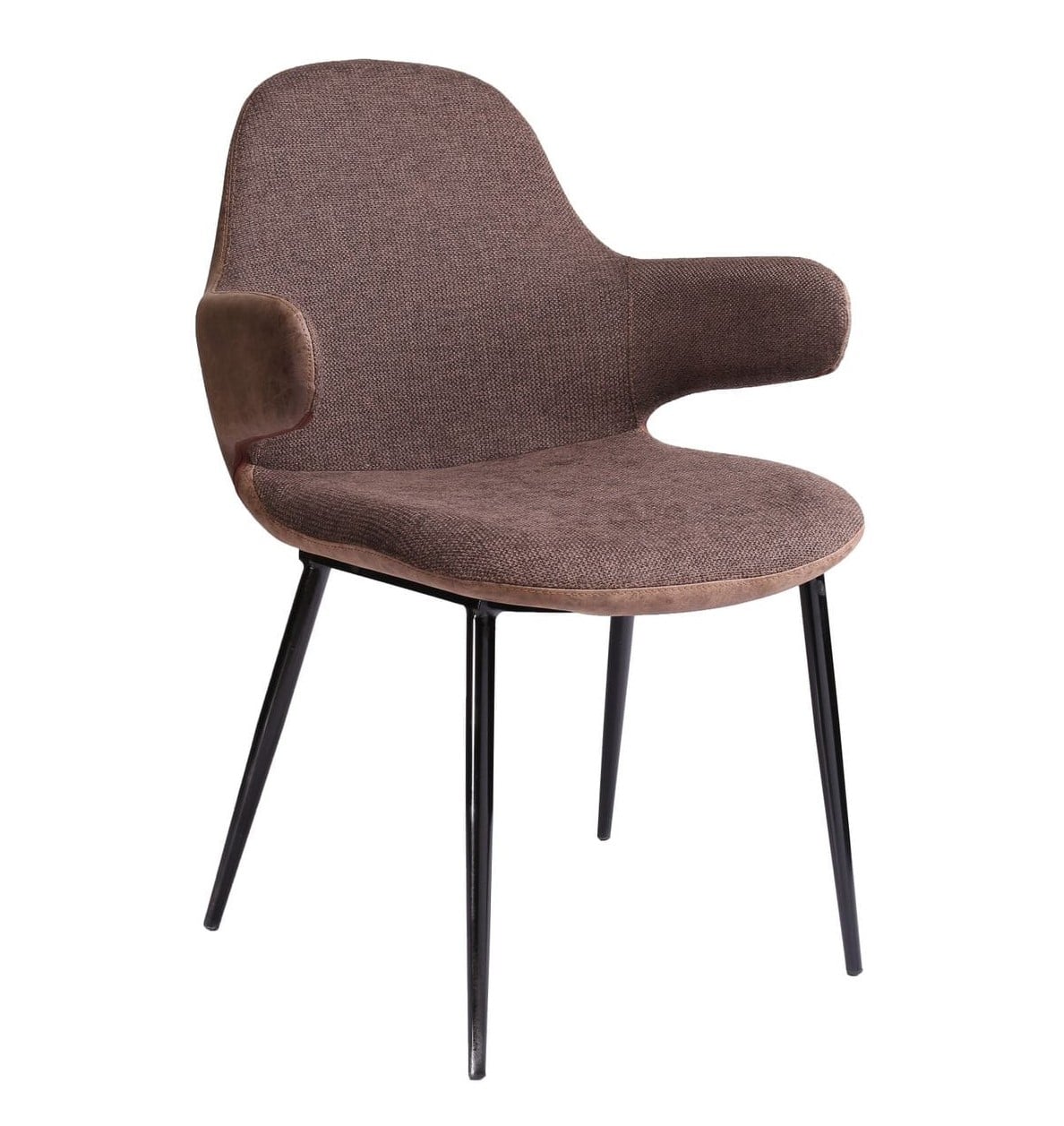 LA Furniture Bontura Modern Brown Fabric & Leatherette Accent Chair VGOBTY147-BRN-CH Contemporary Style by Vig Furnitrue Number 79032 Catch Home Goods