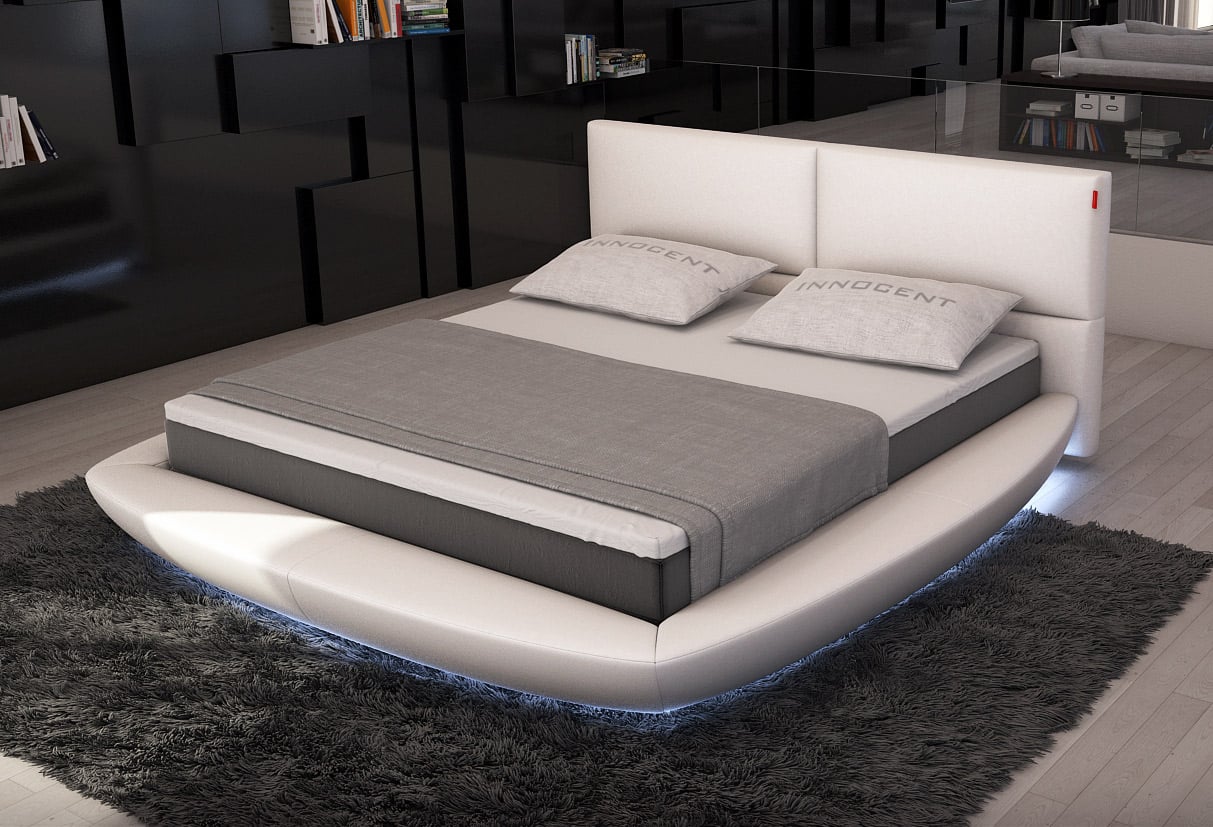 LA Furniture Eastern King Sferico Modern Eco-Leather Bed with LED Lights VGINSFERICO-EK Contemporary Style by Vig Furnitrue Number 15097 Catch Home Goods
