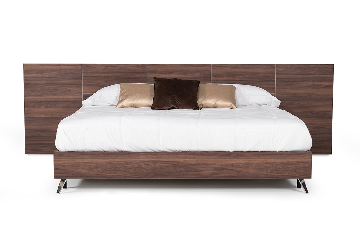 LA Furniture Queen Brooklyn Italian Modern Walnut Bed VGACBROOKLYN-BED-Q Contemporary Style by Vig Furnitrue Number 75997 Catch Home Goods
