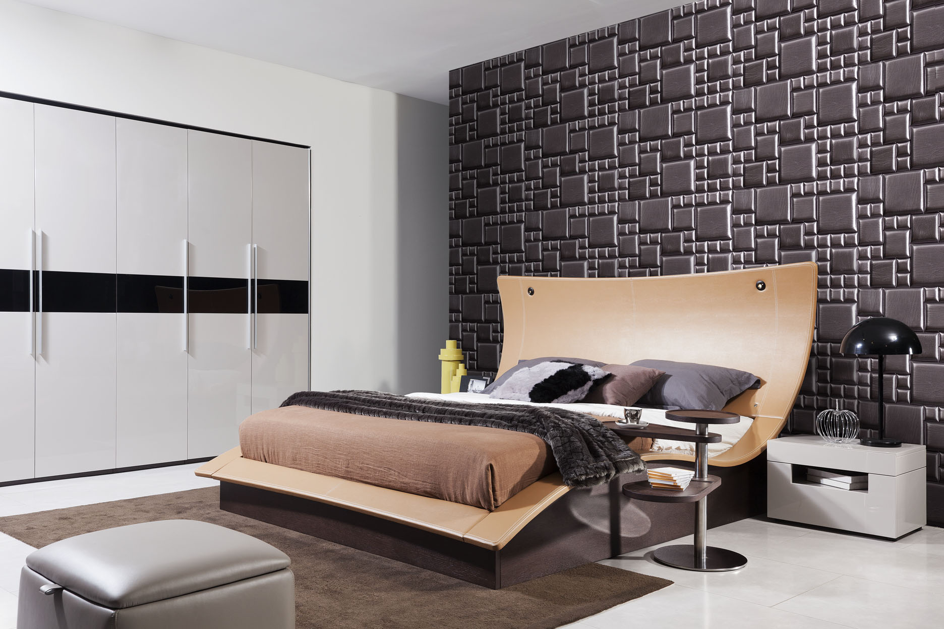 LA Furniture Eastern King Hercules Modern Bed with Lights VGWCC581A-EK Contemporary Style by Vig Furnitrue Number 16443 Catch Home Goods