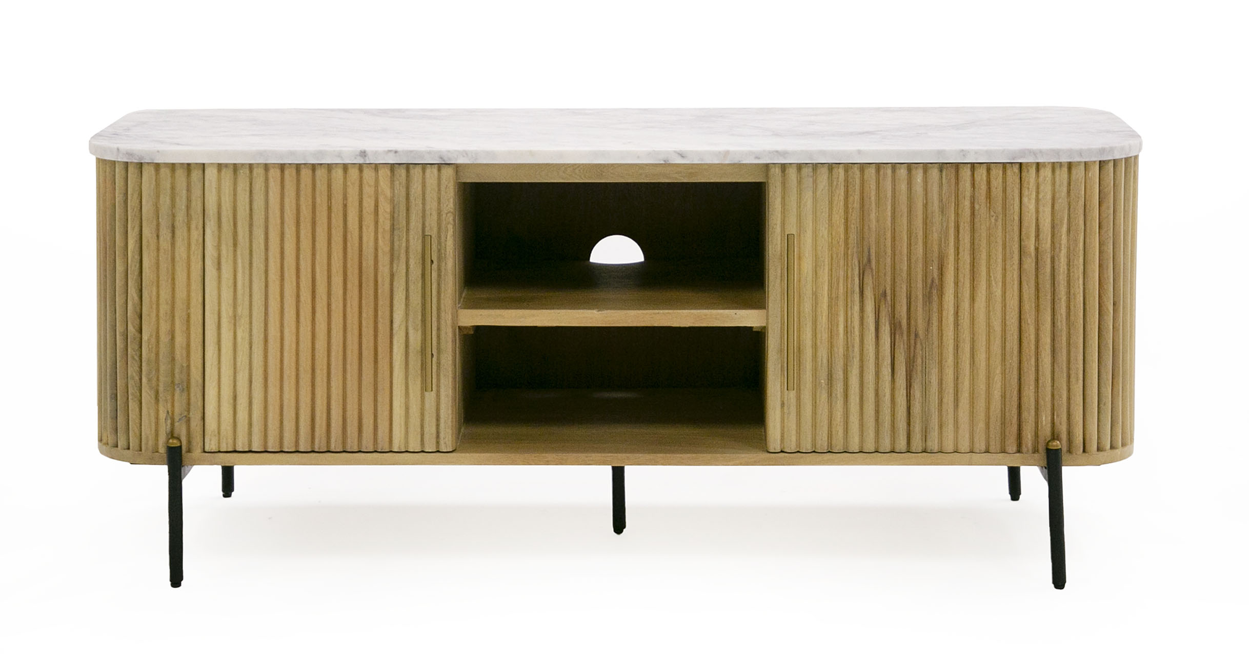 LA Furniture Cambridge White Marble & Mango TV Stand VGEDRID118002-TV Contemporary Style by Vig Furnitrue Number 80524 Catch Home Goods