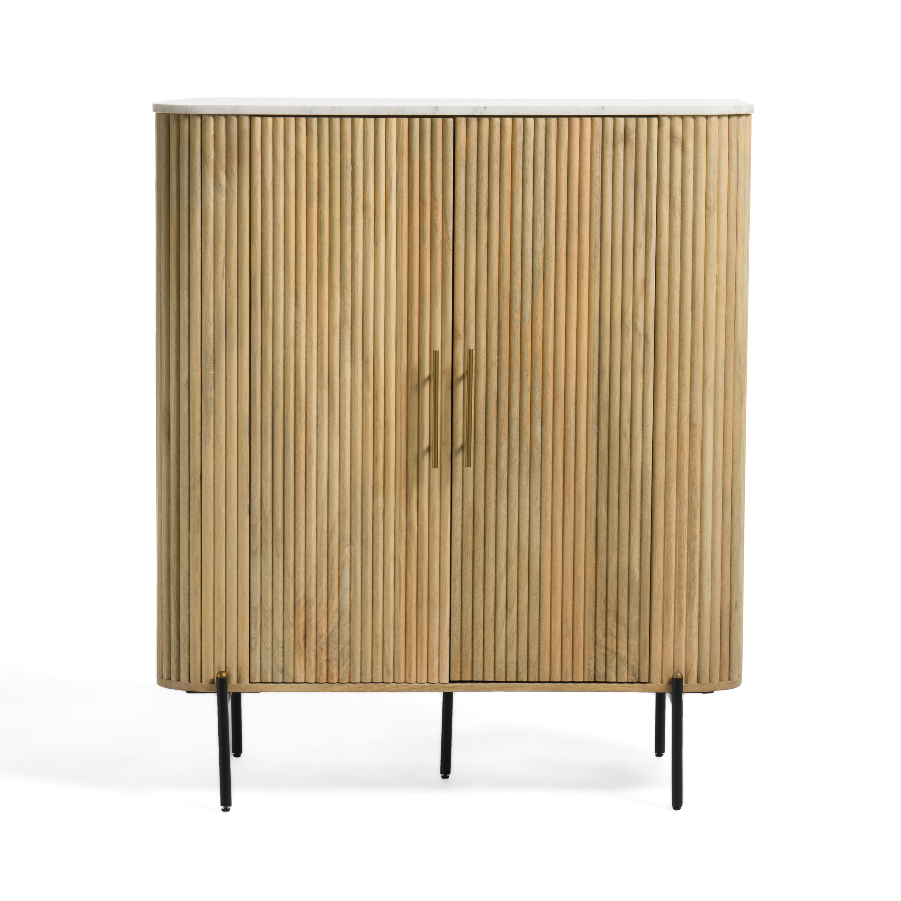 LA Furniture Cambridge White Marble & Mango Tall Buffet VGEDRID109953-TALL Contemporary Style by Vig Furnitrue Number 80525 Catch Home Goods