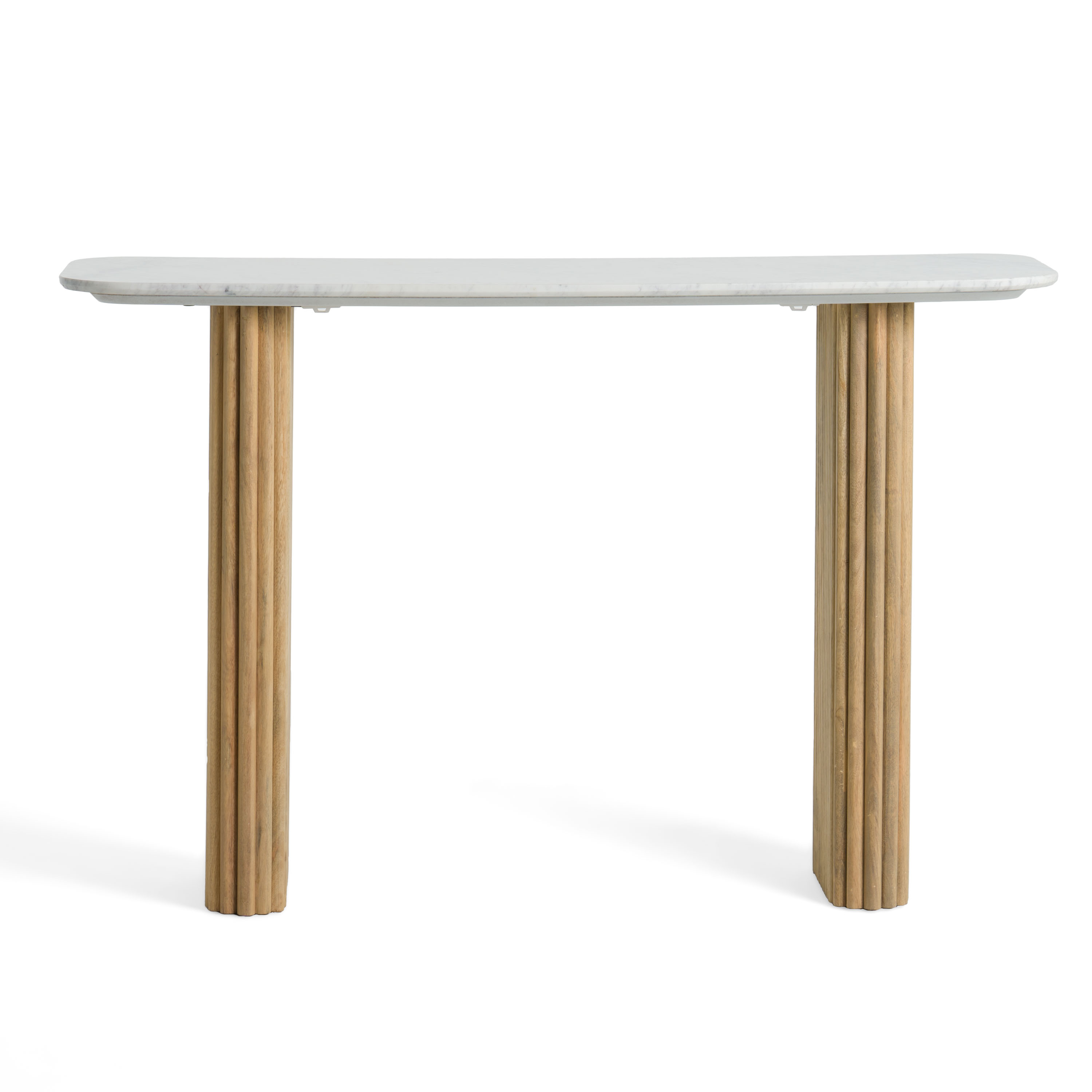 LA Furniture Cambridge White Marble & Mango Console Table VGEDRID112007-CON Contemporary Style by Vig Furnitrue Number 80528|80528A Catch Home Goods