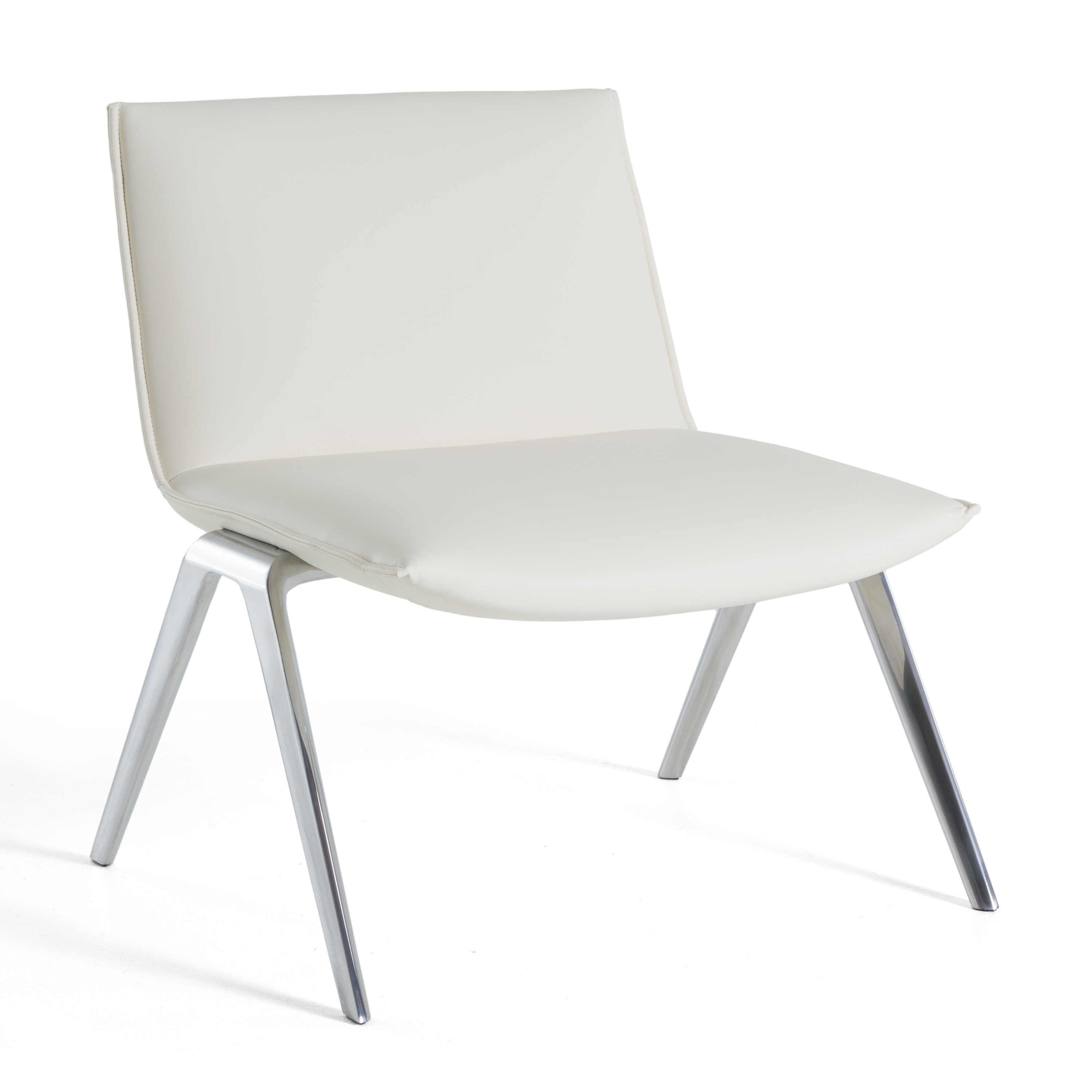 LA Furniture Cedric Modern White Vegan Leather Accent Chair VGFU-F2313-WHT Contemporary Style by Vig Furnitrue Number 82217 Catch Home Goods