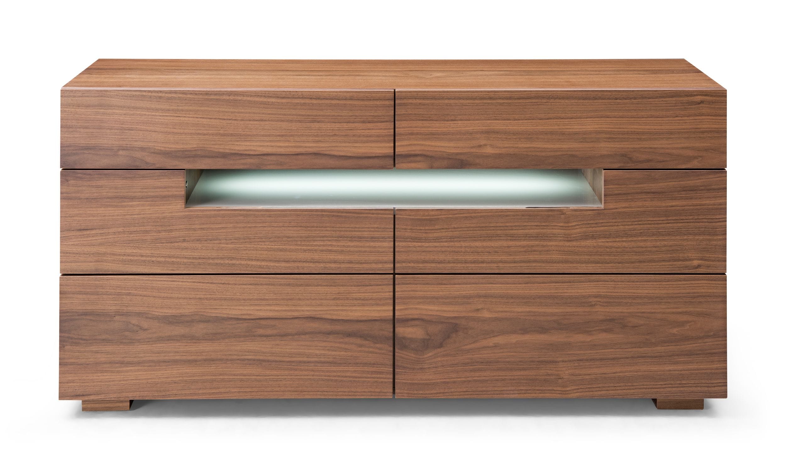 LA Furniture Ceres Contemporary LED Walnut Dresser VGWCCG05D-WAL-DRS Contemporary Style by Vig Furnitrue Number 77925 Catch Home Goods