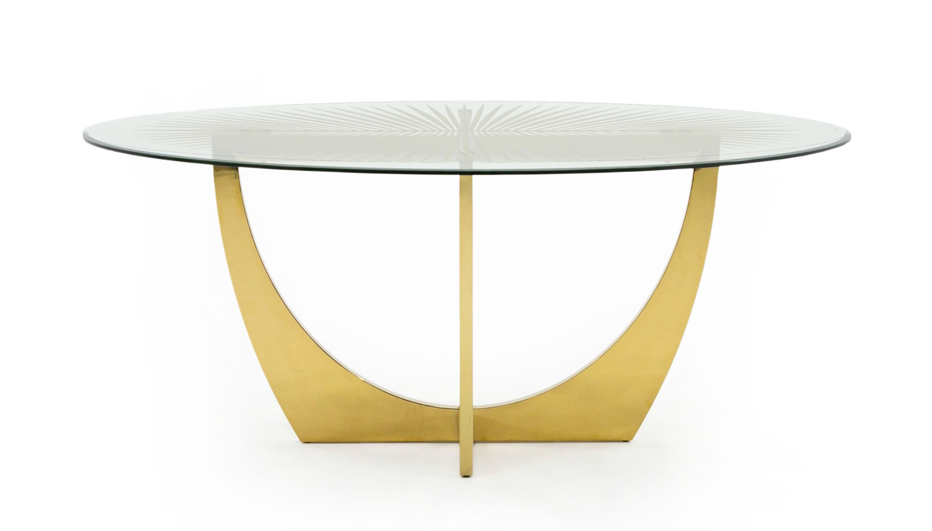 LA Furniture Chambers Glass & Gold Dining Table VGGM-DT-DOLORES-DT Contemporary Style by Vig Furnitrue Number 79741 Catch Home Goods