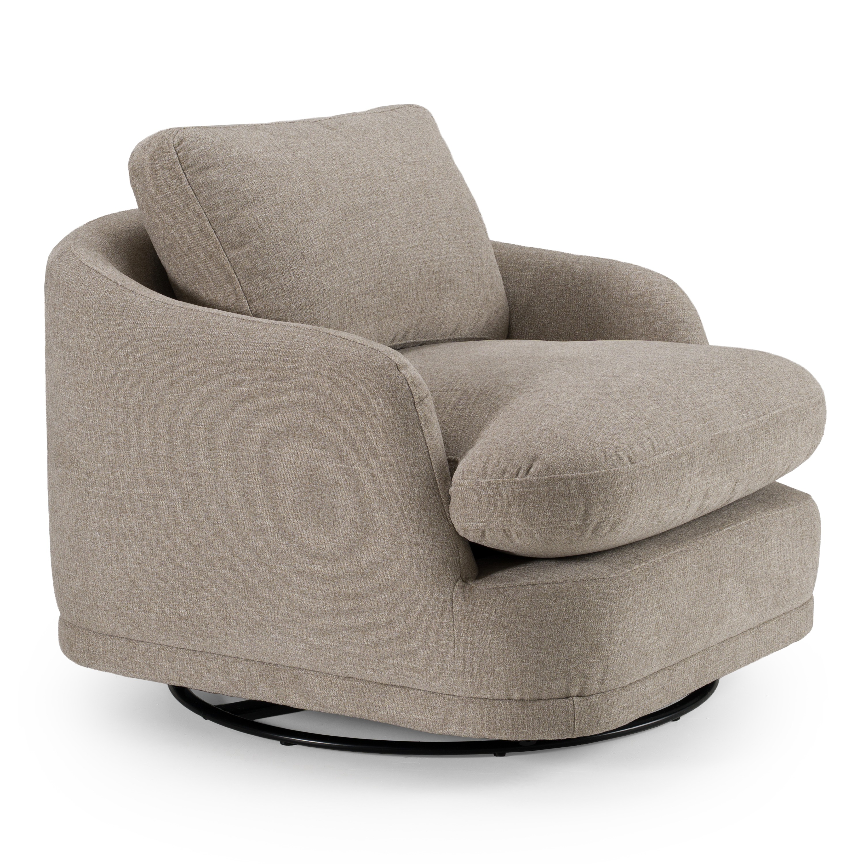 LA Furniture Chantry Modern Grey Sand Fabric Swivel Accent Chair VGKK-KF.8592-CHR-SAND Contemporary Style by Vig Furnitrue Number 83257 Catch Home Goods