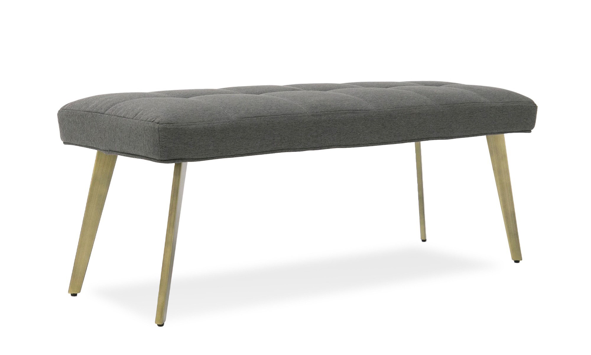 LA Furniture Cici Contemporary Grey & Antique Brass Bench VGGAGA-8635BE-GRY-B Contemporary Style by Vig Furnitrue Number 77773 Catch Home Goods