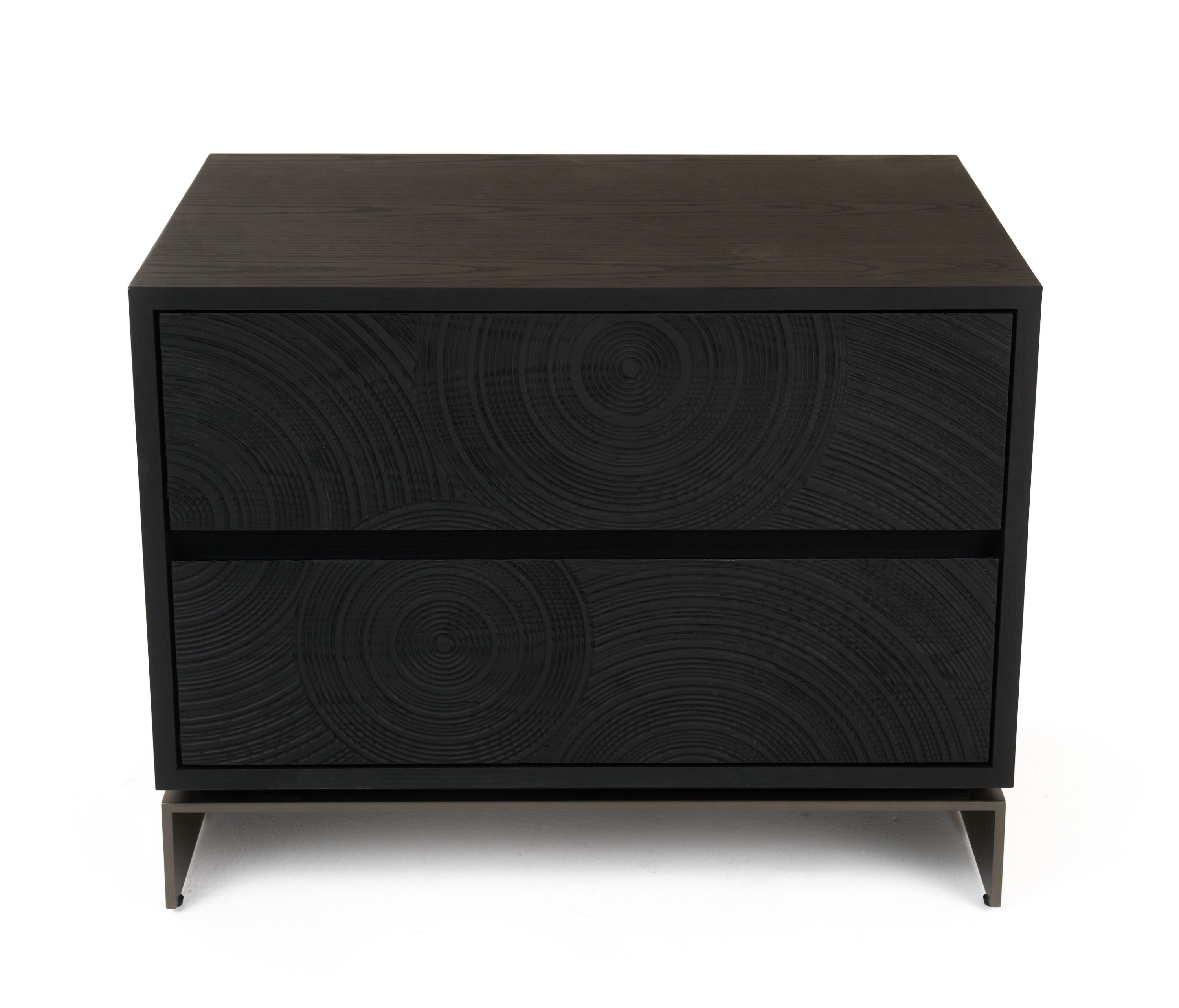 LA Furniture Cirque Modern Black Ash Nightstand VGVC-N2368 Contemporary Style by Vig Furnitrue Number 81572 Catch Home Goods