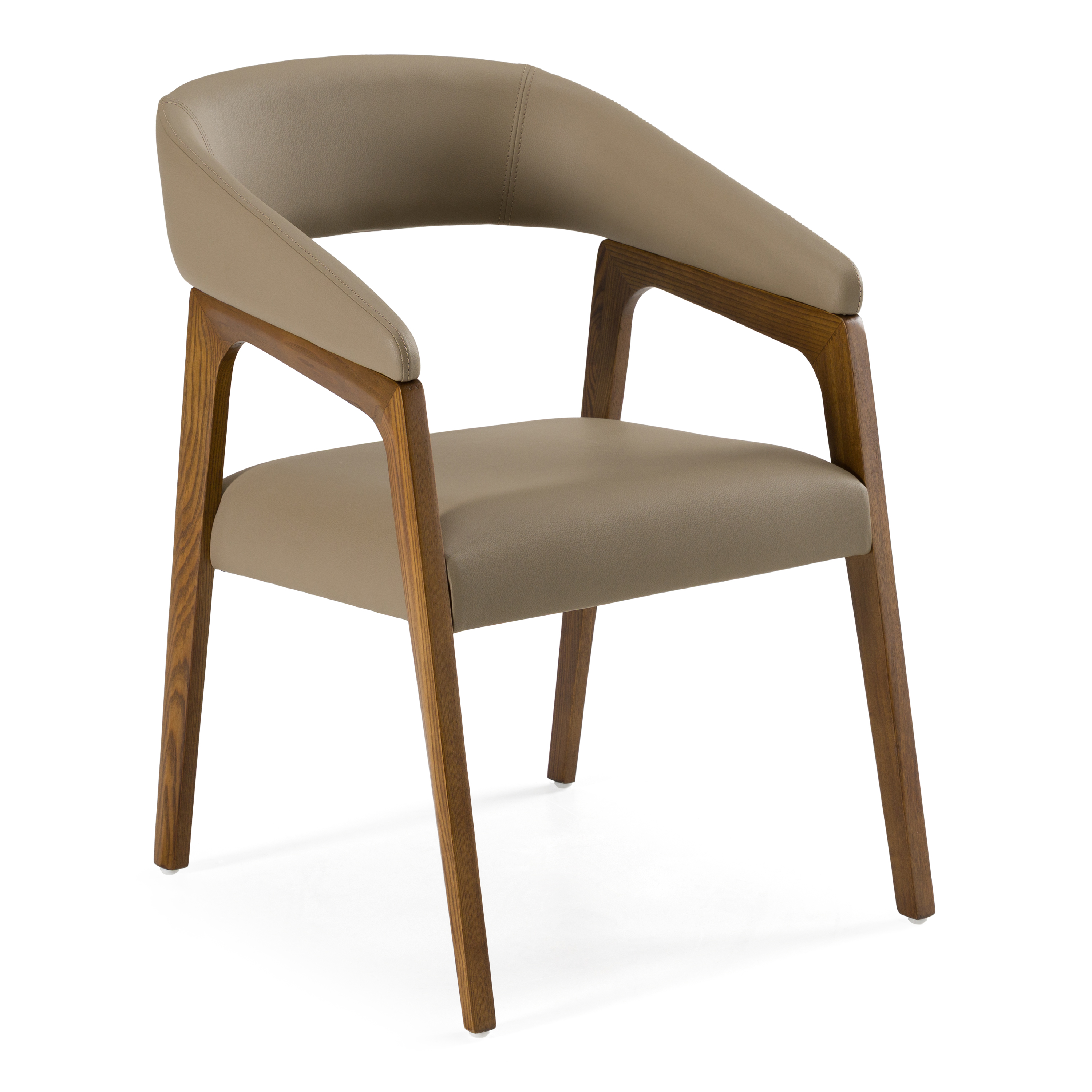 LA Furniture Clive Mid-Century Taupe & Walnut Dining Chair VGCSCH-1560 Contemporary Style by Vig Furnitrue Number 71403 Catch Home Goods