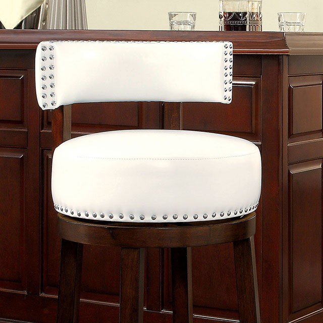 Furniture Of America Shirley Transitional Dark Oak/White 30" Bar Stool (2/Box) Model CM-BR6251WH-29-2PK