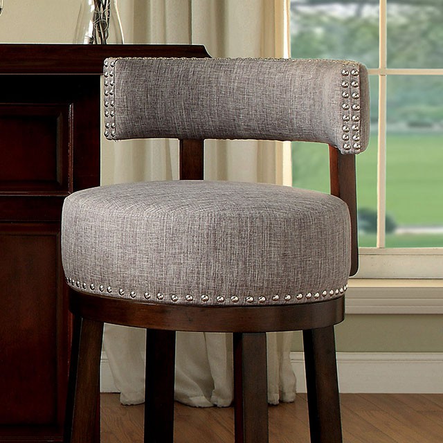 Furniture Of America Lynsey Transitional Dark Oak/Light Gray 30" Bar Stool (2/Box) Model CM-BR6252LG-29-2PK