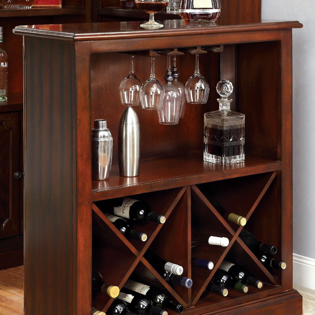 Furniture Of America Voltaire Traditional Dark Cherry Standing Bar Table Model CM-CR142BT