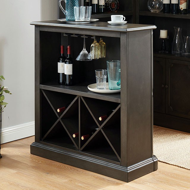 Furniture Of America Voltaire Traditional Gray Standing Bar Table Model CM-CR142GY-BT