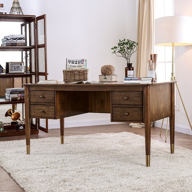 Furniture Of America Reliance Transitional Antique Oak Desk Model CM-DK5056