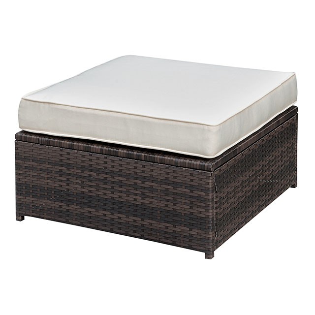 Furniture Of America Ilona Contemporary Brown/Beige Ottoman Model CM-OS2136-E