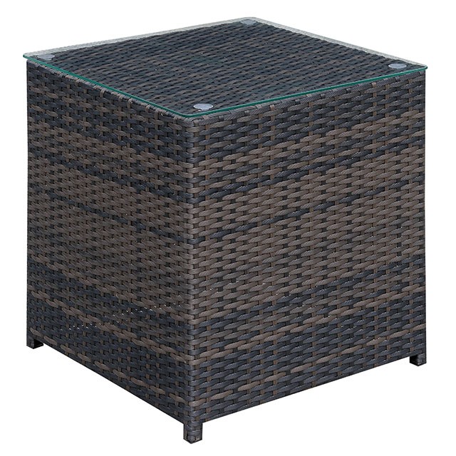Furniture Of America Ilona Contemporary Brown/Beige End Table Model CM-OS2136-G