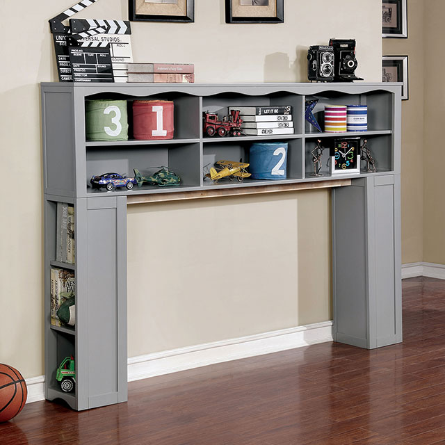 Furniture Of America Frida Cottage Gray Bookcase Model CM1950GY-BC-PK