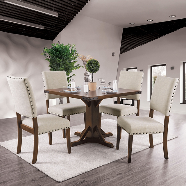 Furniture Of America Glenbrook Industrial Brown Cherry Dining Table Model CM3018T