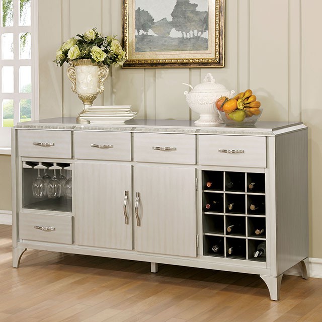 Furniture Of America Diocles Transitional Silver Server Model CM3020SV