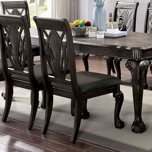 Furniture Of America Petersburg Traditional Dark Gray Side Chair (2/Ctn) Model CM3185DG-SC-2PK