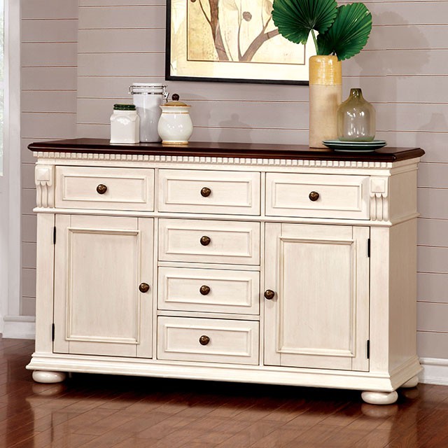 Furniture Of America Sabrina Transitional Off-White/Cherry Server Model CM3199WC-SV