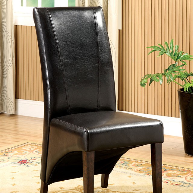 Furniture Of America Upland Transitional Dark Oak/Espresso Side Chair (2/Box) Model CM3200SC-2PK
