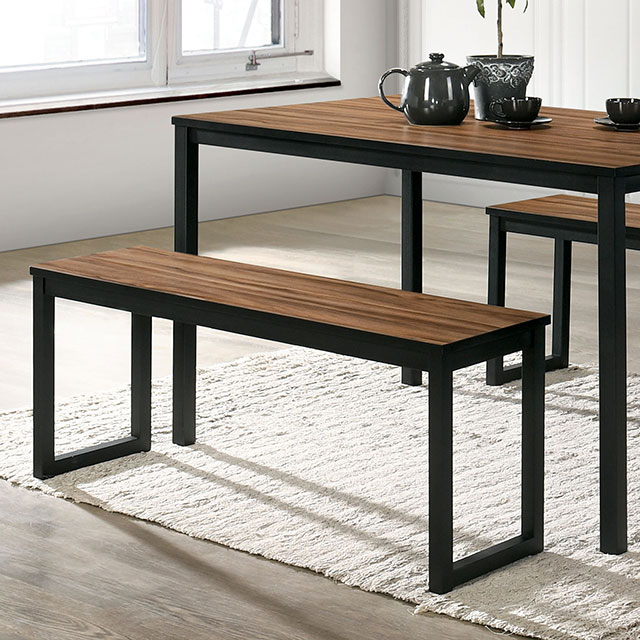 Furniture Of America Tripoli Industrial Walnut/Black 3 Pc. Dining Set Model CM3202BR-T-3PK-CHAIR
