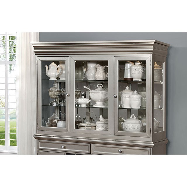 Furniture Of America Amina Transitional Champagne Hutch Model CM3219H