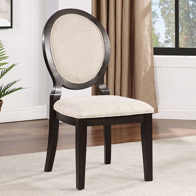 Furniture Of America Newforte Transitional Espresso/Ivory Side Chair Model CM3260EX-SC-2PK