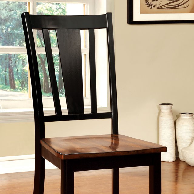 Furniture Of America Dover Transitional Black/Cherry Side Chair (2/Box) Model CM3326BC-SC-2PK