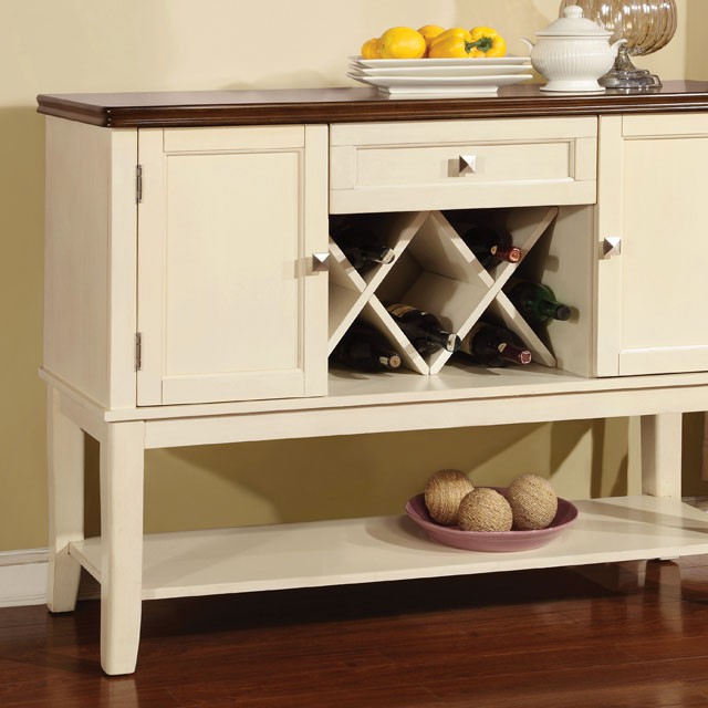 Furniture Of America Dover Transitional Vintage White/Cherry Server Model CM3326WC-SV