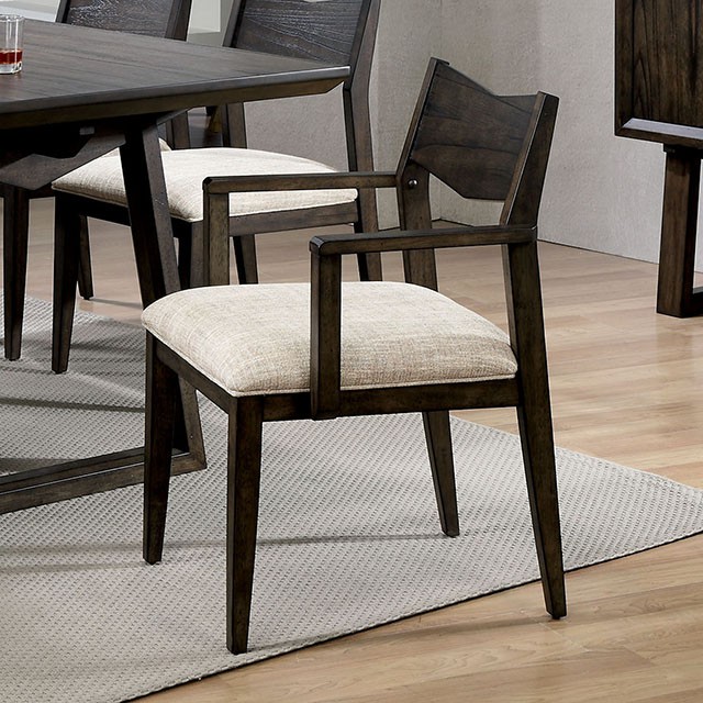 Furniture Of America Meridian Transitional Dark Walnut Arm Chair Model CM3398AC-2PK