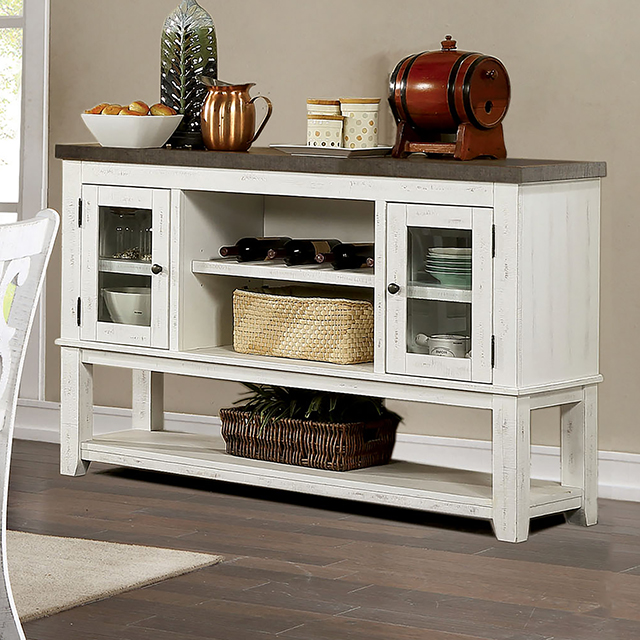 Furniture Of America Auletta Rustic Distressed White/Gray Server Model CM3417GY-SV