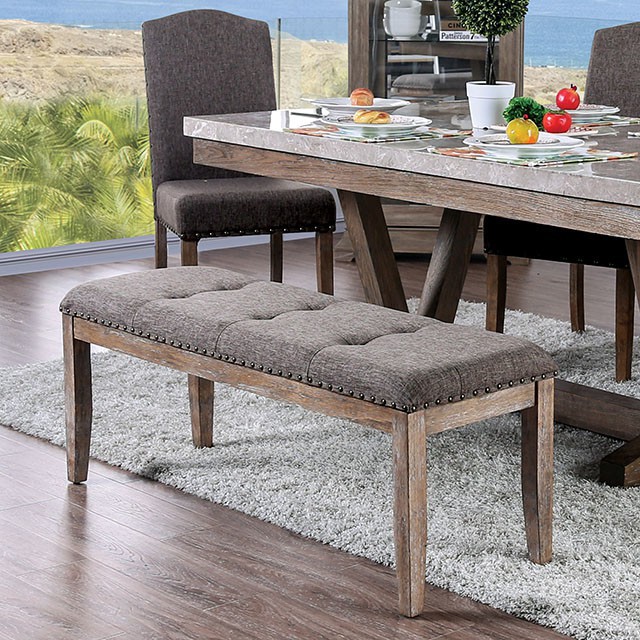 Furniture Of America Bridgen Rustic Natural/Brown Bench Model CM3429BN