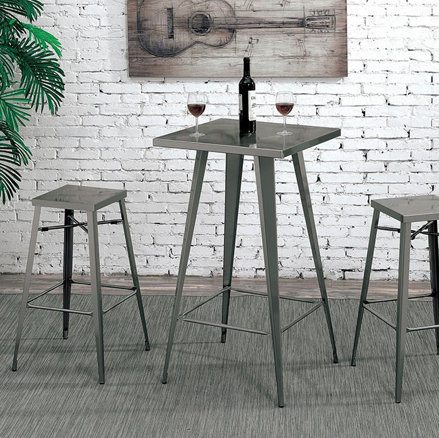 Furniture Of America Timon Industrial Gun Metal 42" Bar Table Model CM3504BT