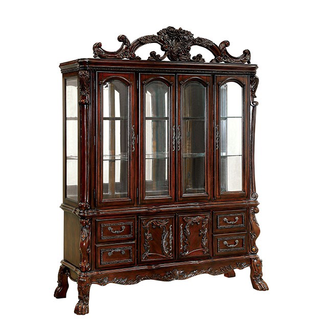 Furniture Of America Medieve Traditional Cherry Hutch & Buffet Model CM3557CH-HB-SET